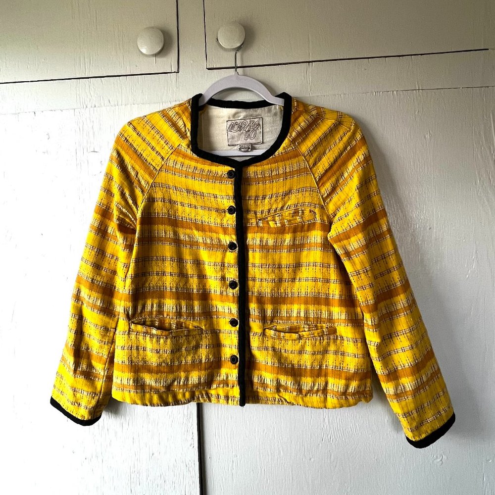 Ace & Jig Donegal Plaid Yellow Blazer Cardigan